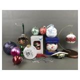 Assortment Of Colorful Christmas Ornaments