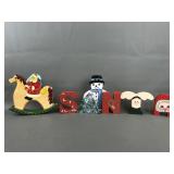 Santa Rocking Horse & More Wooden Decorations