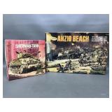 Vtg Aurora Sherman Tank & Anzio Beach Model Kits