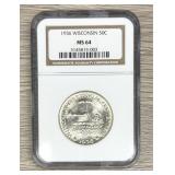 1936 Wisconsin 50c Half Dollar NGC MS 64