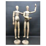Fun Tall Wooden Articulated Art Mannequins