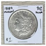 1889 Morgan Silver Dollar 90% Silver Coin