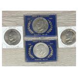 Lot of (4) Eisenhower Dollars 'Ike'