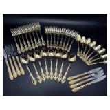 Vintage Gold Tone Royal Splendor 40 Pc Flatware