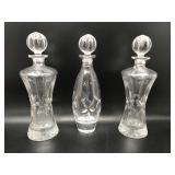 Towle Lead Crystal Decanters With Stoppers