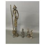 Vintage Bronze African Sculptures