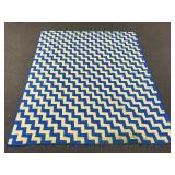 Vtg Blue Chevron Streak Of Lightning Handmade
