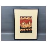 Professionally Framed Signed Abstract Painting