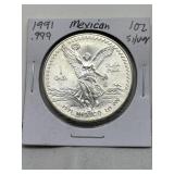 1oz .999 Fine Silver Mexican Coin