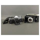 Canon Ae-1 & Kodak Tourist Ii Film Cameras