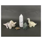 Aventurine Tower, Howlite & Dinosaur Crystals