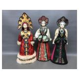 Vintage Russian Christmas Costume Dolls