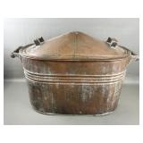 Antique Large Copper Boiler Wash Tub