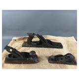Vtg Metal & Wooden Hand Planes And Blades