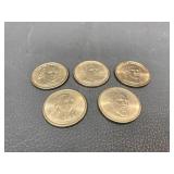 Presidental $1 Dollar Coins Us Currency