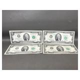 $2 Bills Us Currency Including Star Bill