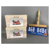 Route 66 Diner Statues & License Plate Dust Pan
