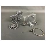 Vtg Silvertone Costume Jewelry Brooches