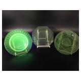 Vintage Vaseline Glowing Uranium Plates & More