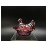 Vtg. Mini Hen On Nest Mosser Salt Cellar Cadium