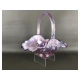 Fenton Carnival Lily Of The Valley Basket