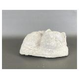 Sleeping Schnauzer Dog Cast Concrete Stone Statue