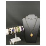 Mint sorbet gold-toned Avon bracelet & more avon