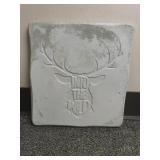 Into The Wild Buck Outdoor Cast Concrete Plaque