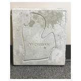 Michigan Square Cast Stone Outdoor Plaque