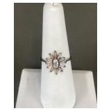 Sterling Silver Cubic Zirconia Cluster Ring