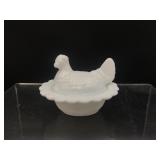 Mosser Glass Milk Glass Mini Hen On Nest