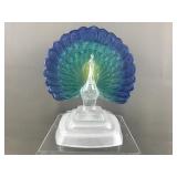 Vintage Cristal D'arques Lead Crystal Peacock