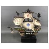 Vintage Wooden Santa Maria Model Ship