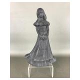 Fenton Matte Black Glass Bridesmaid Figurine
