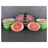 Ceramic Watermelon Bowl And Dishes