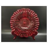 Red Glass 'good Luck' Plate