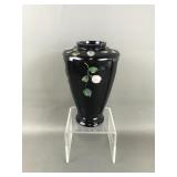 K Anderson Hand Painted Glass Vase