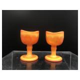 Vtg Mosser Glowing Amberina Cadmium Glass Eye Wash