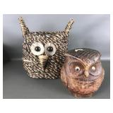 Owl Basket And Candle