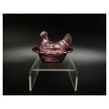 Vtg Mini Hen On Nest Mosser Salt Cellar Cadium