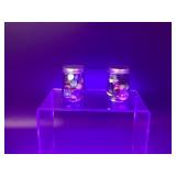 Vtg Glowing Manganese/amberina, Luster Marbles