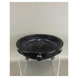 Vtg Luster L.e. Smith Art Deco Black Amethyst Foot