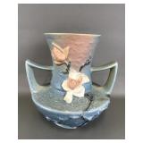 Vtg Roseville Pottery Magnolia Large Handled Vase