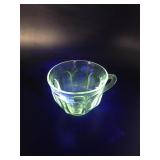 Vtg Manganese Glow Heisey Crystal Glass Cups