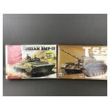 Vtg Lindberg Russian Bmp Tank & T55 Models