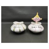 Holt Howard Pixieware Jam & Jelly & Olive Jars