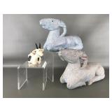 Handcarved Wooden & Ceramic Rams