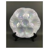 Mosser Glass Mother Of Pearl Oyster Dish