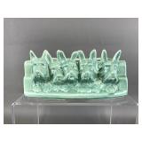 Vtg Mccoy Pottery Planter Scottie Dog Heads