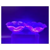 Vtg Manganese Glow Windmill Opalescent Bowls